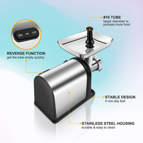 AAOBOSI picadora de carne 3000W tubo embutir pequeno para salchichas detalladas