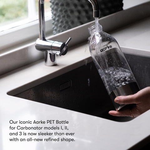 Aarke PET Extra con base tornillo para mayor durabilidad y reciclaje fácil