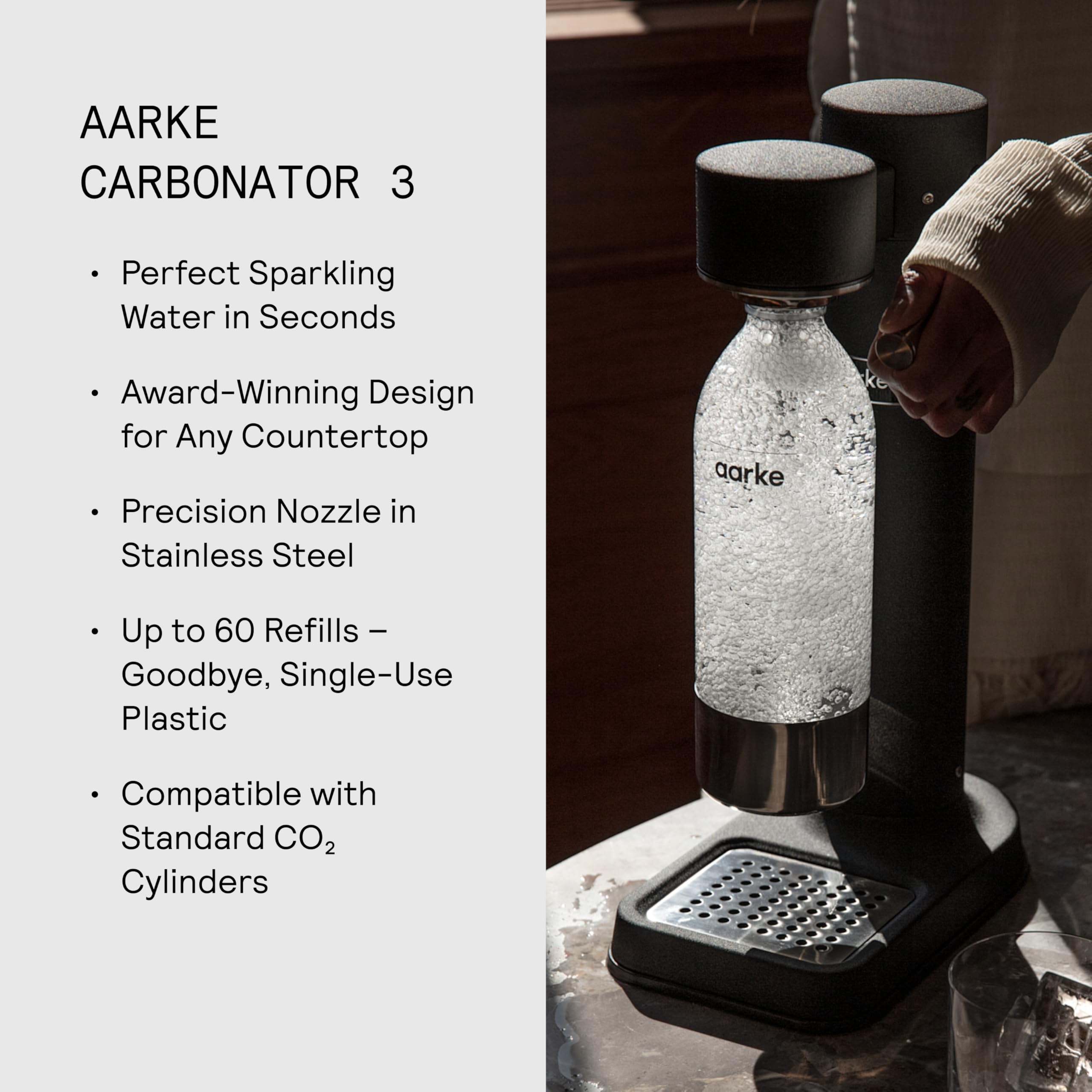 aarke Carbonator III accesorios incluidos para mantenimiento