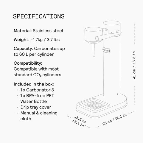 aarke Carbonator III diseño en negro mate mejora la estética de la cocina