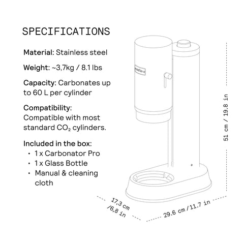 Aarke Carbonator Pro carbonatación rápida para bebidas frescas