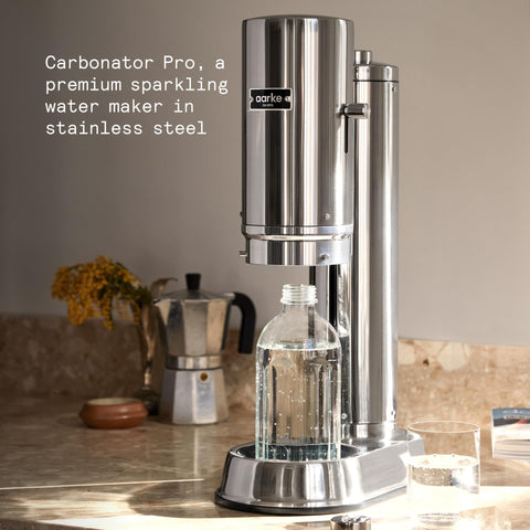 Aarke Carbonator Pro diseño elegante, encaja en cocinas modernas