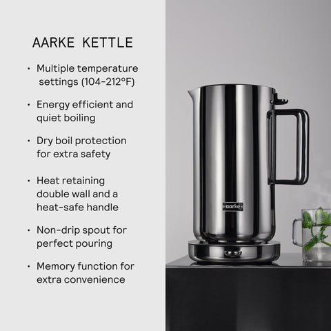 Hervidor Aarke 1,2 L protección contra ebullición seca