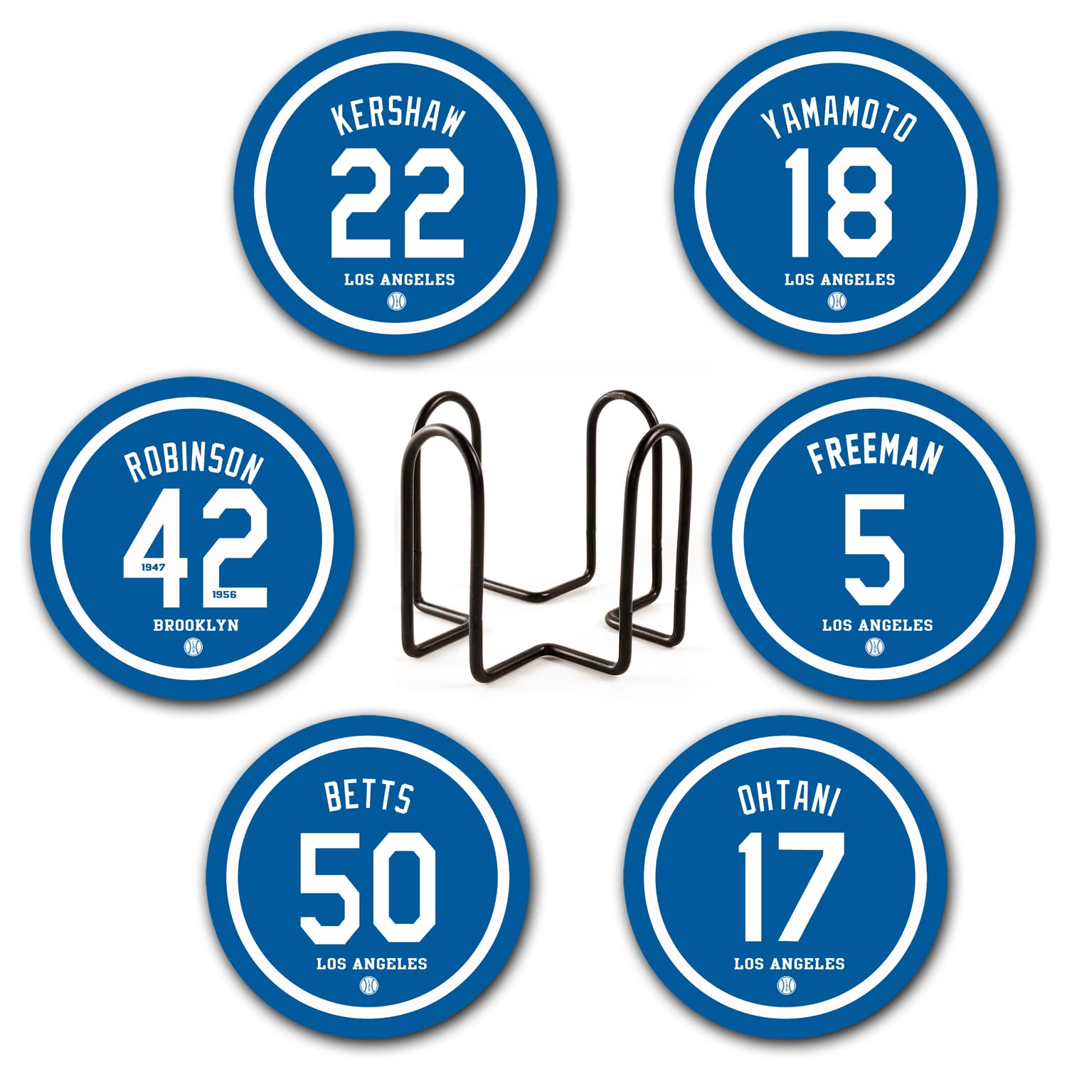 AARONIE Dodger Coasters absorbentes para bebidas protegen las mesas
