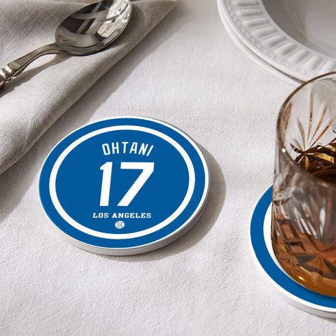 AARONIE Dodger Coasters con fondo de corcho suave evitan deslizamientos