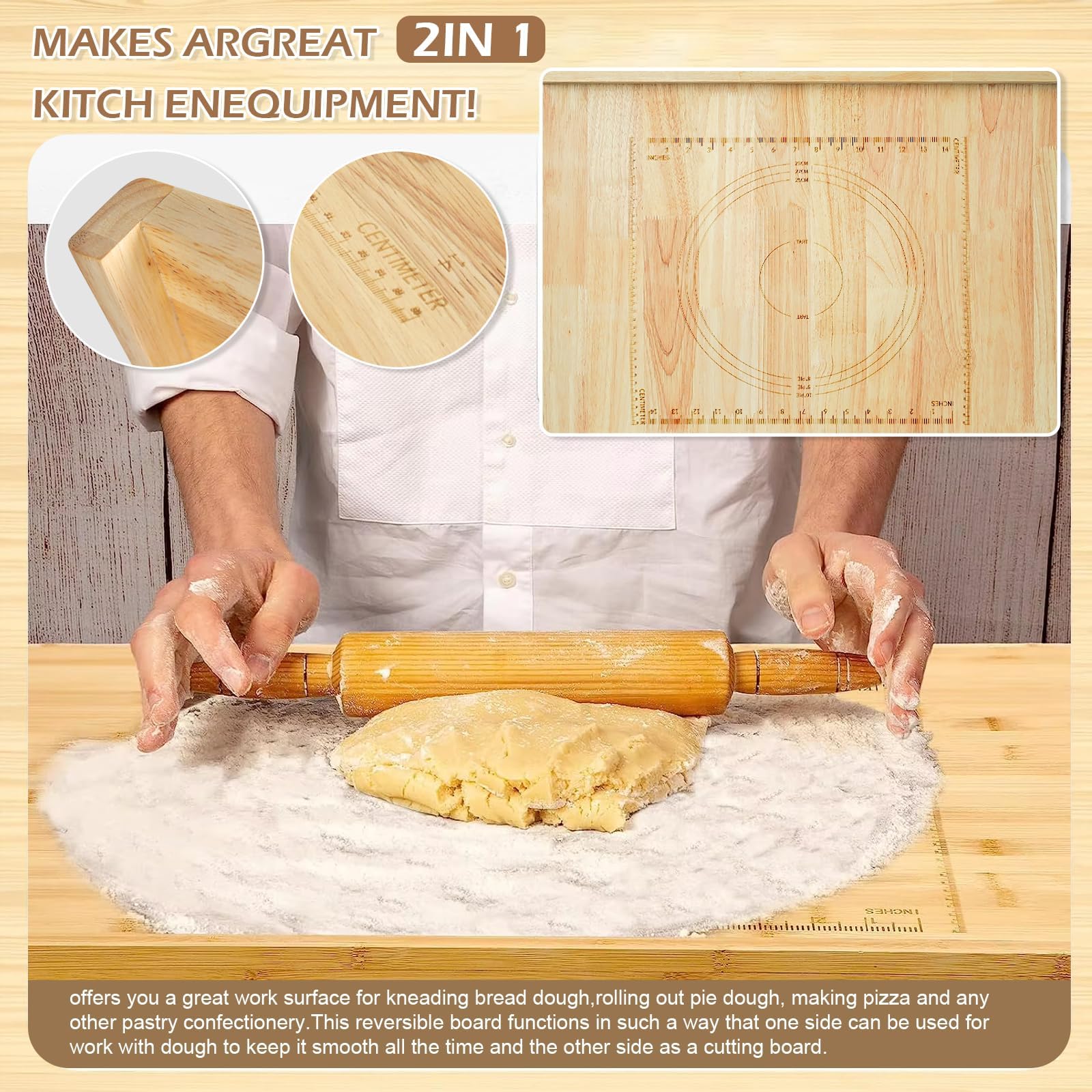 Aartner uso multifuncional para panes, pastas y pasteles.