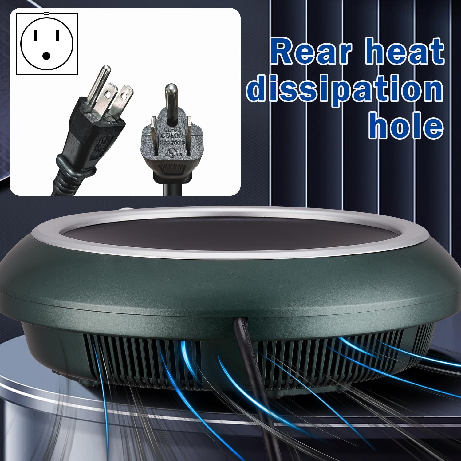 Abangdun induccion sarten-wok seguridad de sobrecalentamiento y apagado automático.