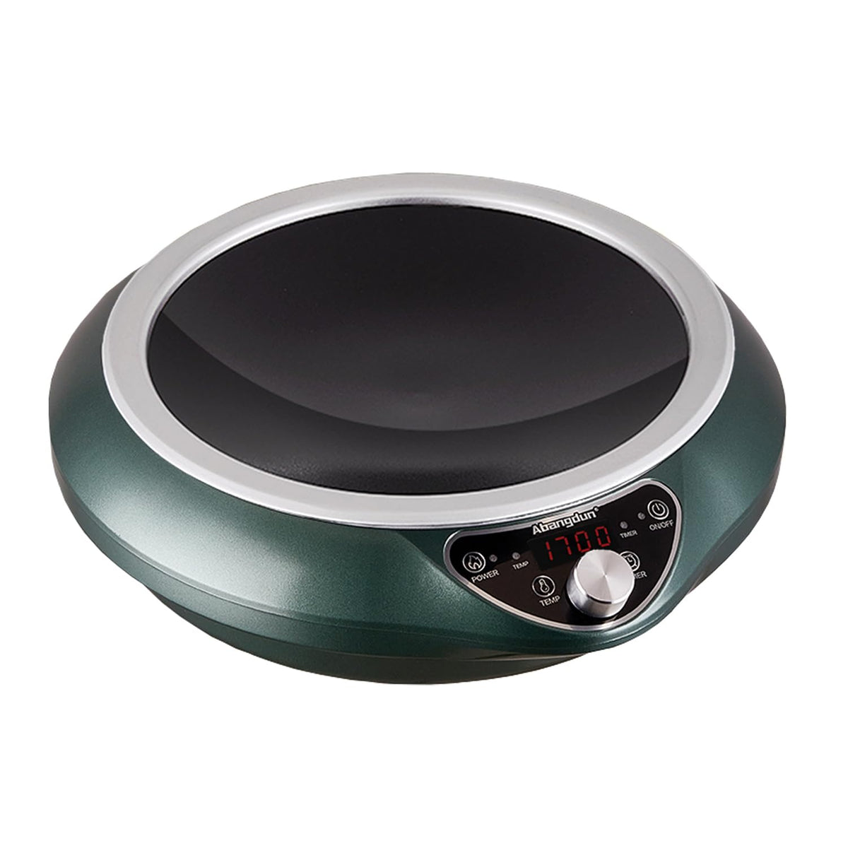 Abangdun induccion sarten-wok, superficie cóncava para calentamiento uniforme.
