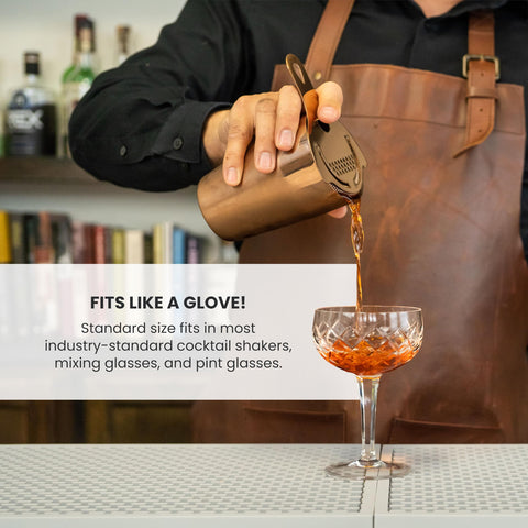 A Bar Above Hawthorne Strainer, acabado inoxidable, durable y apto para lavavajillas