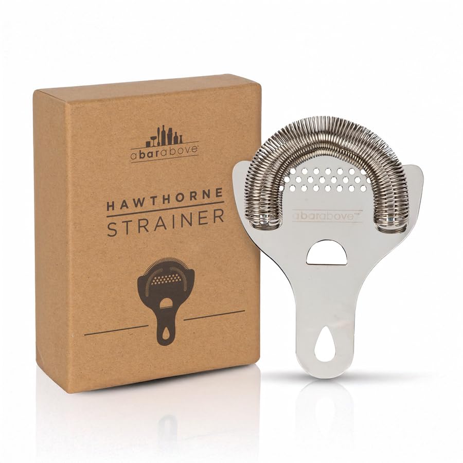 A Bar Above Hawthorne Strainer con resorte espiral para filtrado claro de cocteles