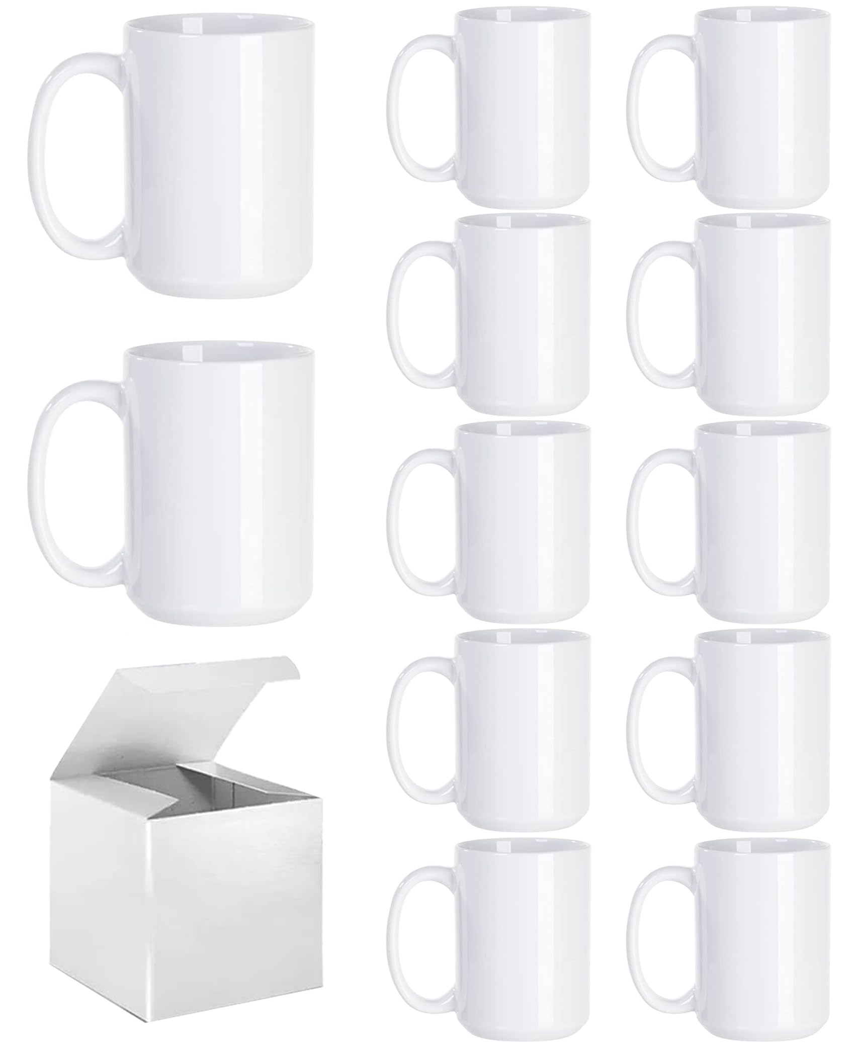 ABBSH tazas sublimación 15oz para café caliente y uso diario.