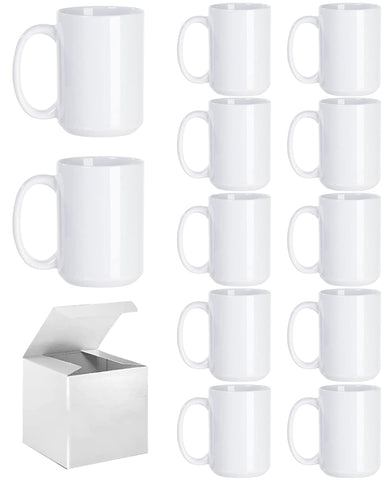 ABBSH tazas sublimación 15oz para café caliente y uso diario.