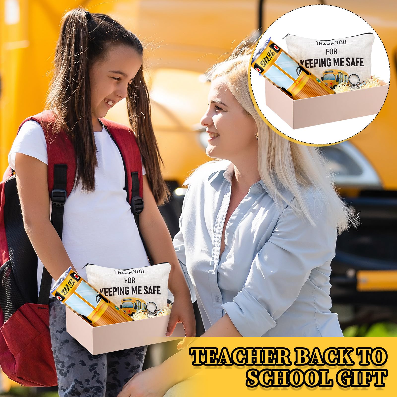 Estuche regalo Abbylike con detalles de autobus, listo para sorprender