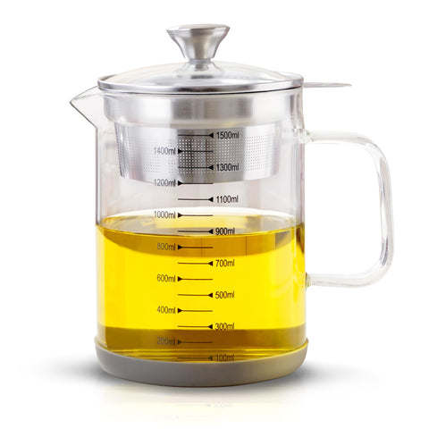 Abdod ar filtrador de aceite en vidrio 50oz para vertidos limpios