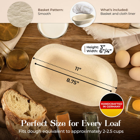 ABIOTO cesta para fermentación con interior suave favoreciendo fermentación uniforme.
