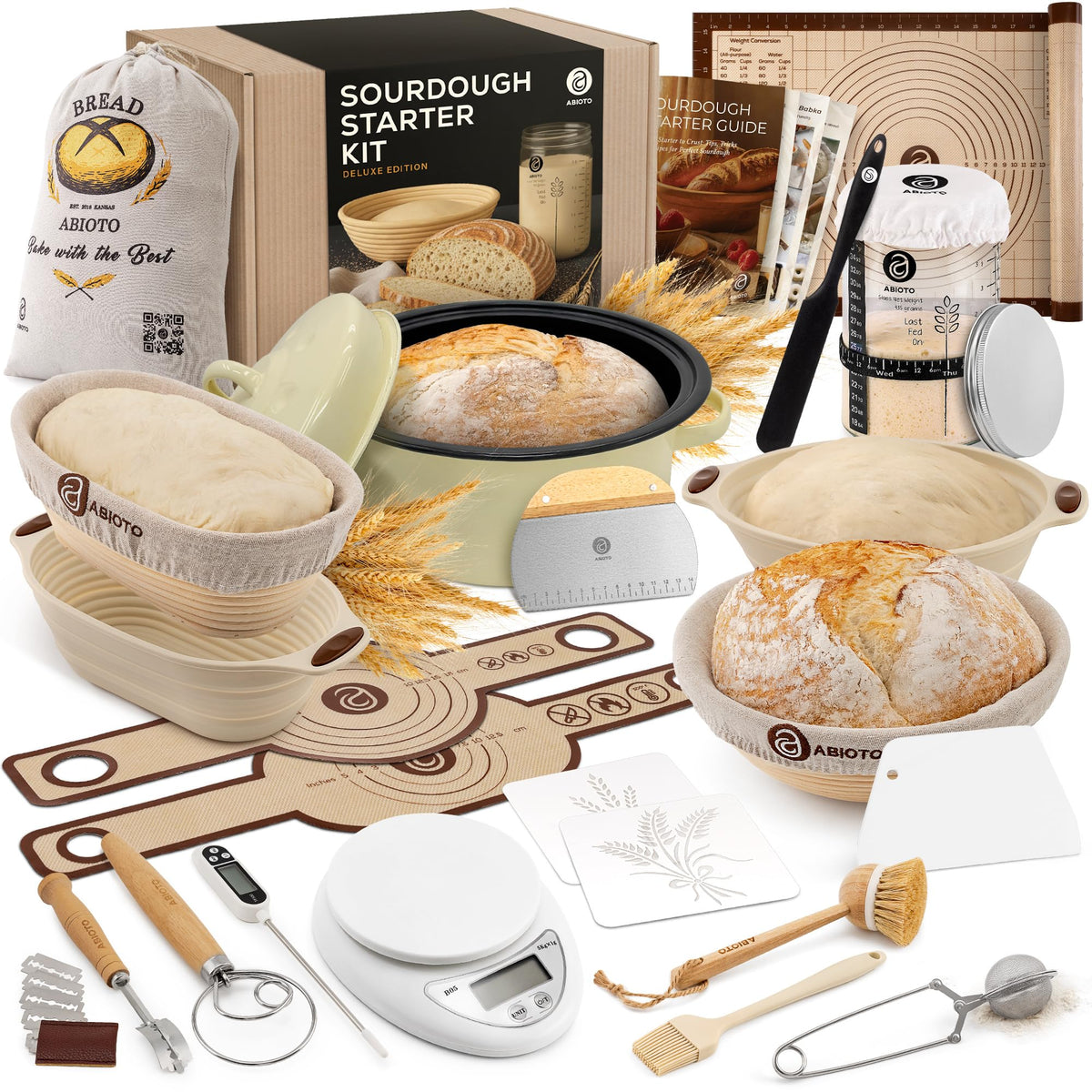 ABIOTO kit masa madre con horno holandés: horneado uniforme y sabor artesanal.