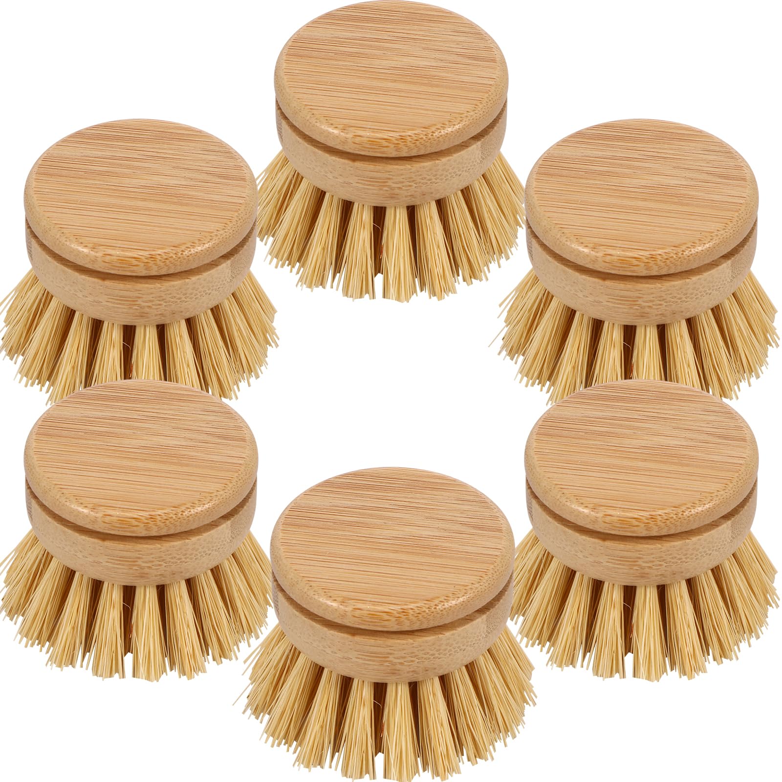 Abizarch cepillo de platos con fibras naturales, limpieza concentrada en ollas