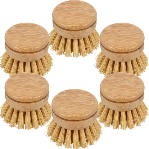 Abizarch cepillo de platos con fibras naturales, limpieza concentrada en ollas