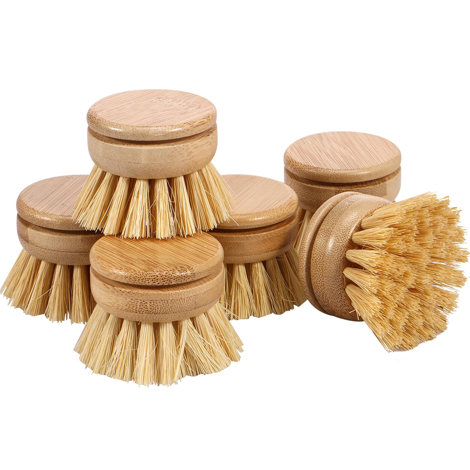 Abizarch cepillos de madera para lavar platos, cuidado suave de utensilios