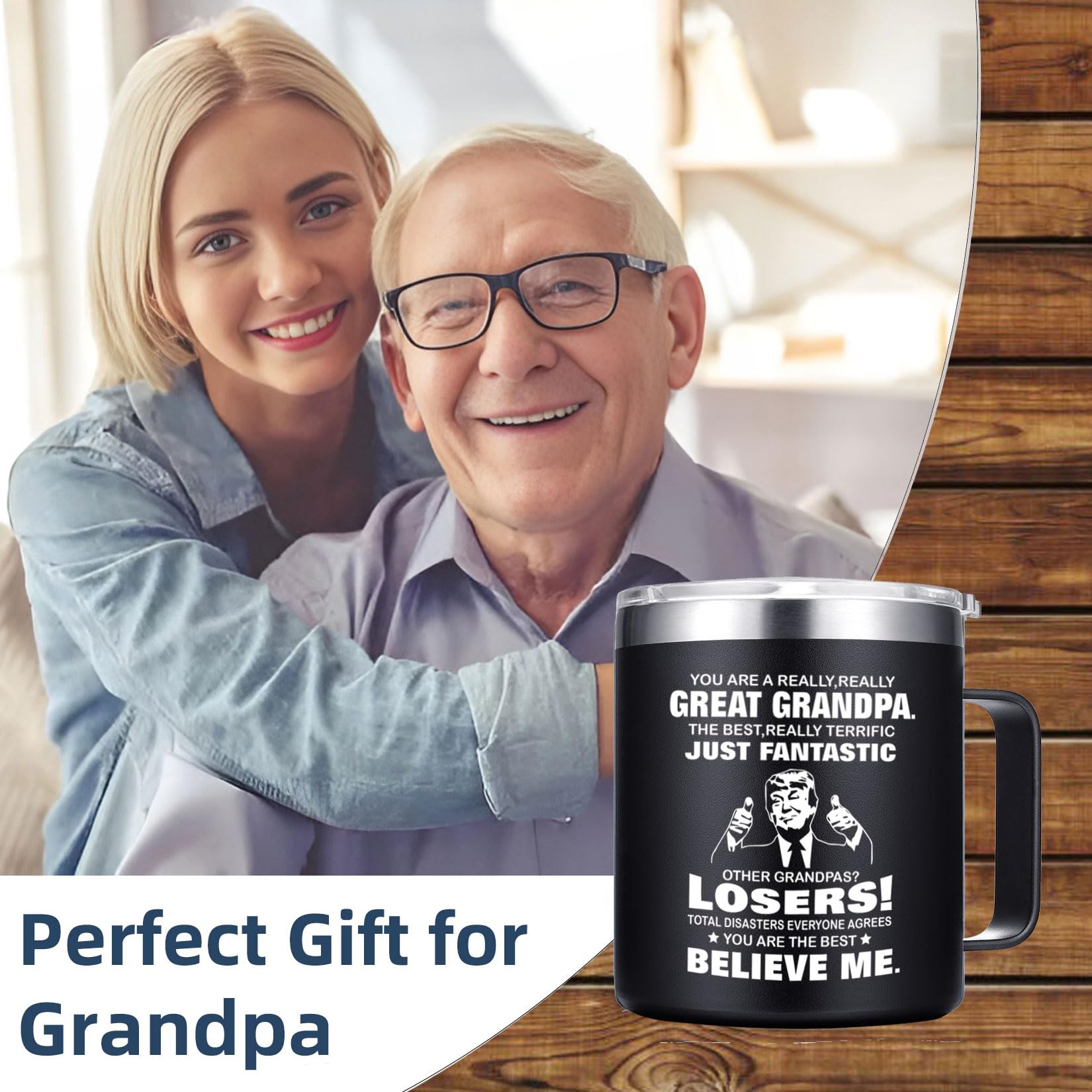 Taza Abledn para Abuelo, regalo navideño práctico para bebidas.