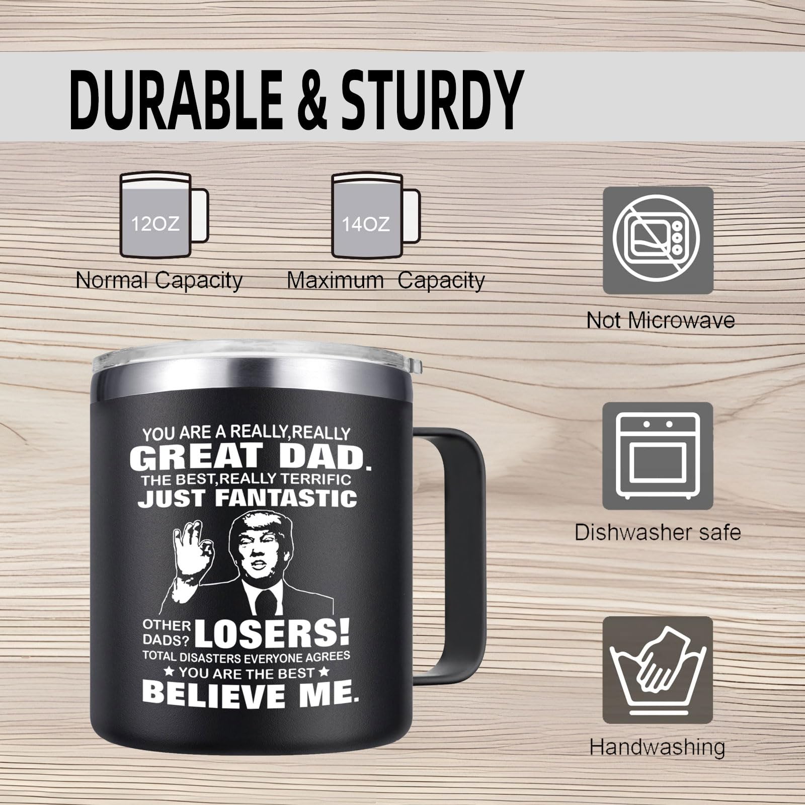 Abledn taza diseno-papa regalo práctico para papá.