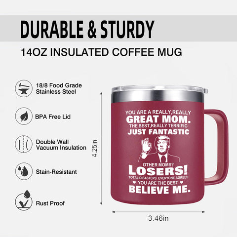 Abledn Taza Regalo Mamá Crimson mensaje inspirador en cada sorbo