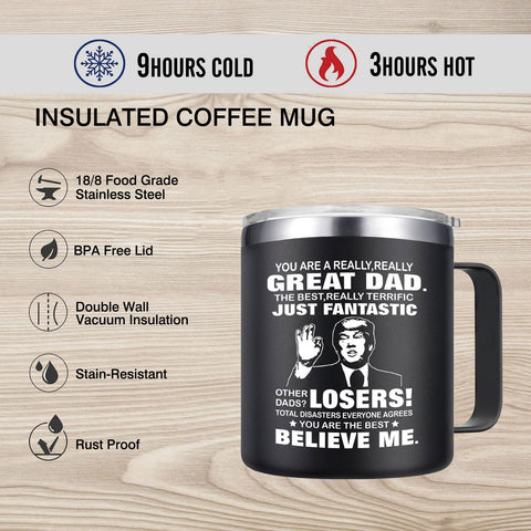 Abledn taza regalo papá-humor para cumpleaños y ocasiones.