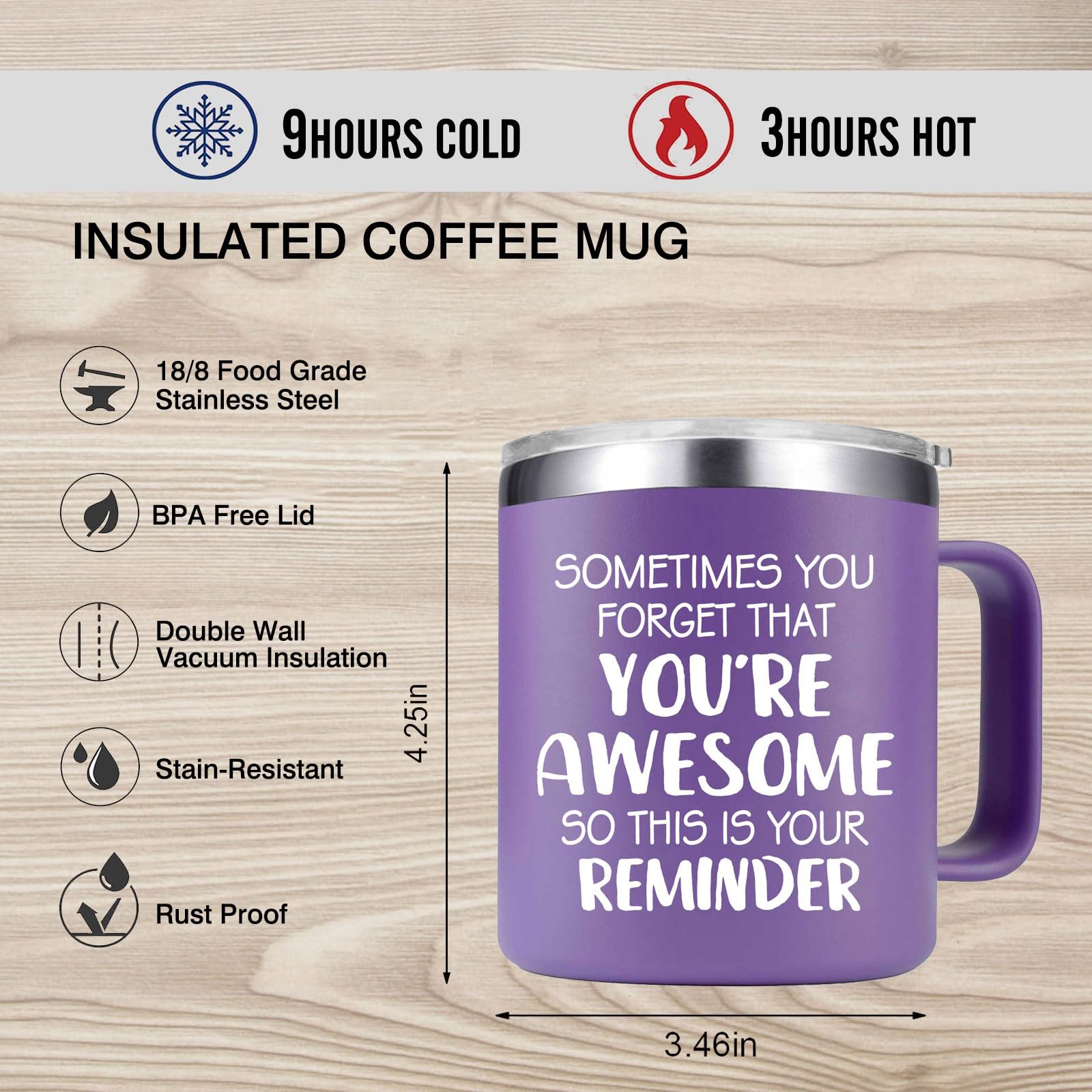 Taza Abledn para uso diario en oficina o casa, regalo versátil
