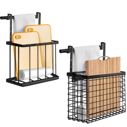 Organizador de puerta Aboevnc con dos packs y barra para toallas, ahorro de espacio.