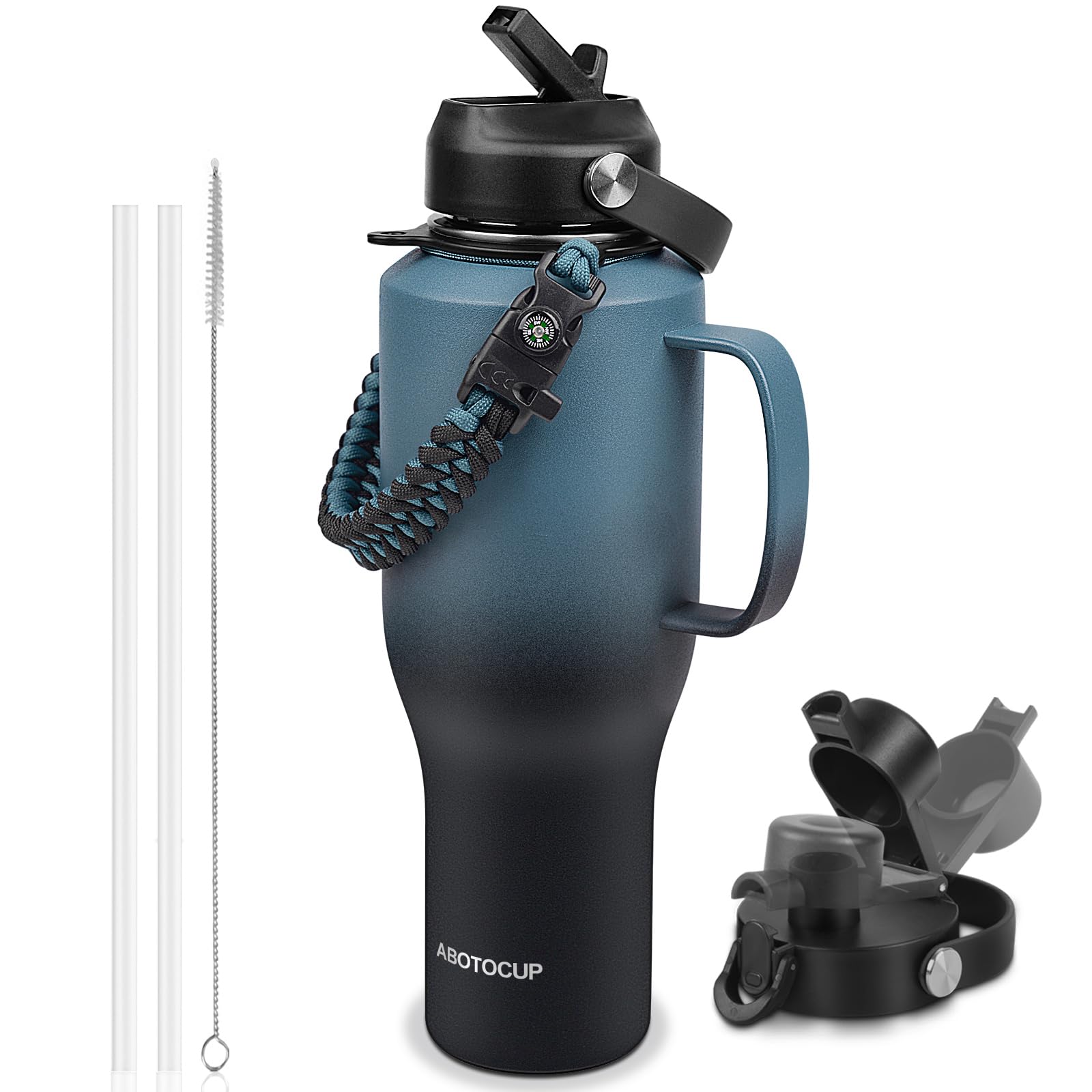 Botella ABOTOCUP 40oz con tapa de pico, ideal para viajes
