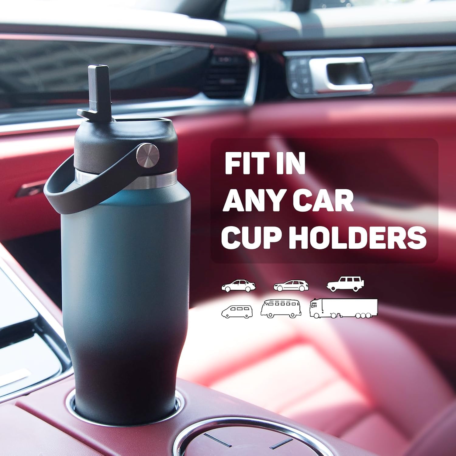 ABOTOCUP capacidad de 32 oz para largas salidas sin recargas constantes.