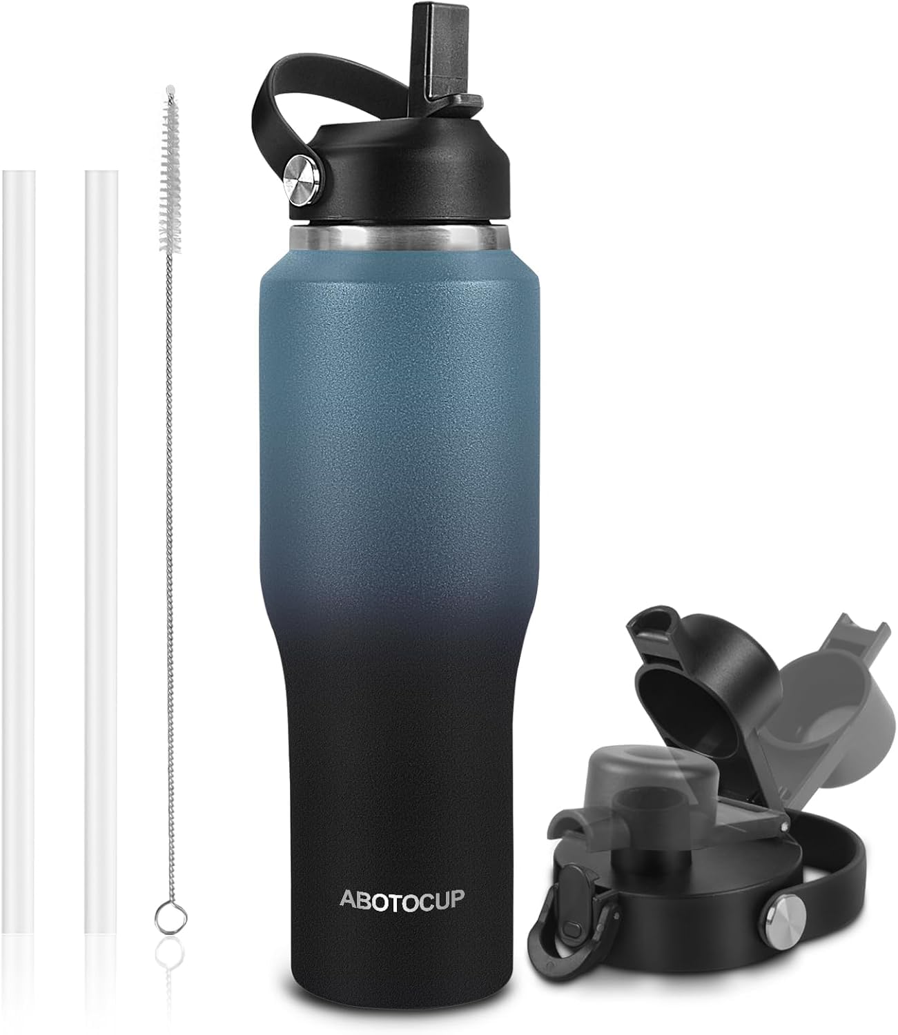 ABOTOCUP botella con diseño en T para portavasos, ideal para conducción segura.