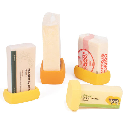 Abrazadores de queso: formato cuadrado para conservar quesos como cheddar.