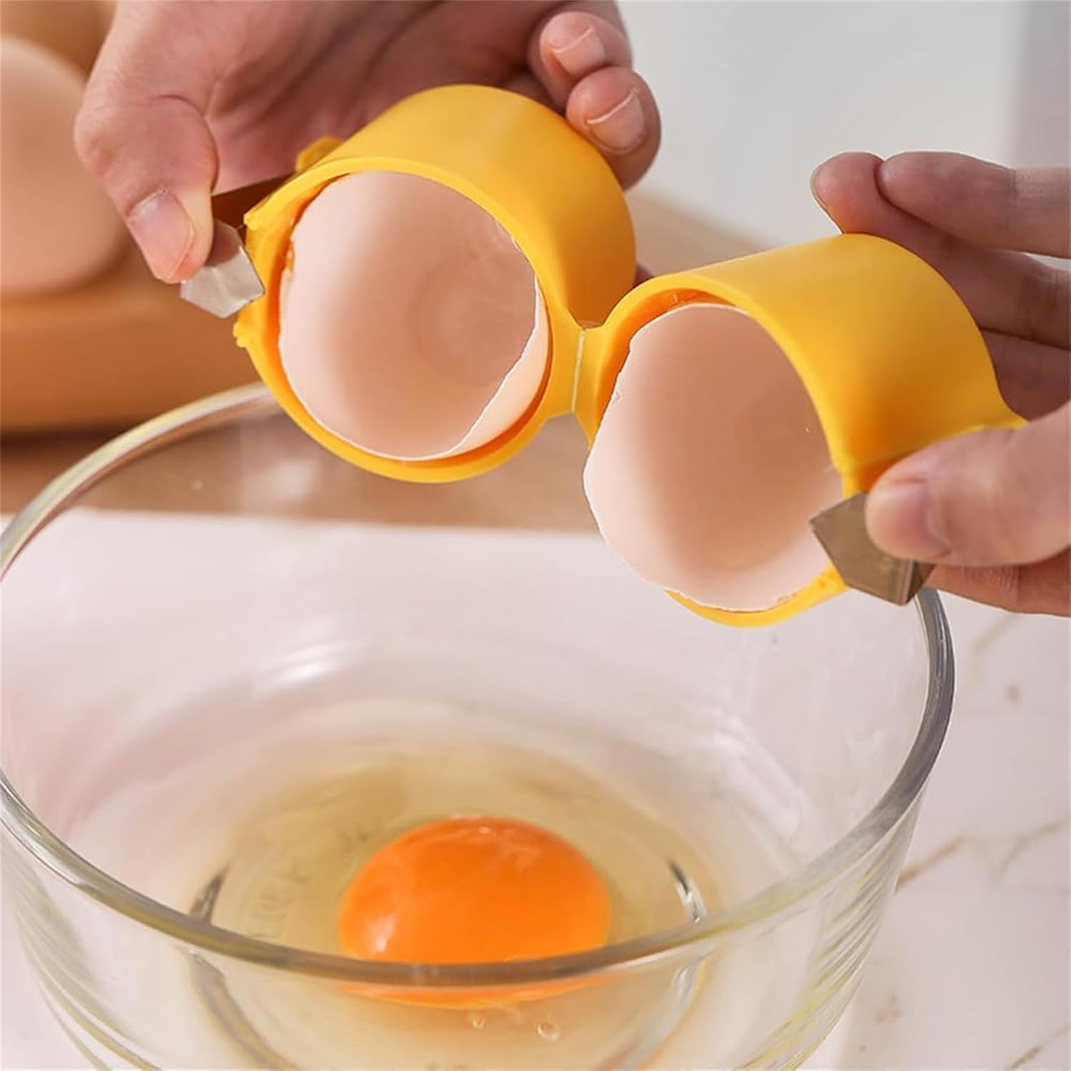 Abrel-huevos de plástico PP ligero y seguro para la cocina