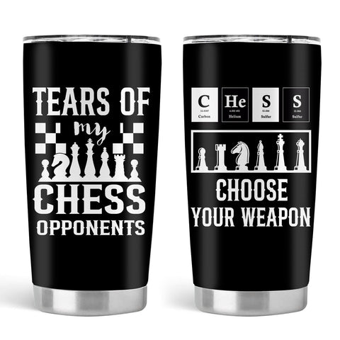 Absacie vaso térmico con diseño ajedrez frontal, ideal para café diario