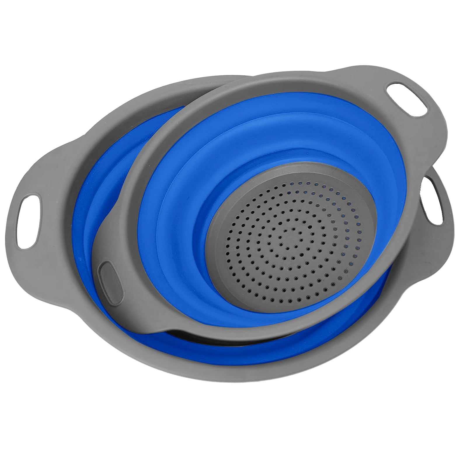 Colador plegable ABSOK grande de 9,3 pulgadas para escurrir pasta.
