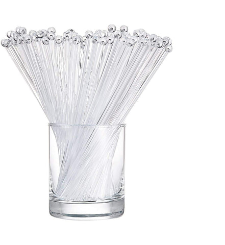 ABSOK palitos con bola cristal claros para mezclar bebidas
