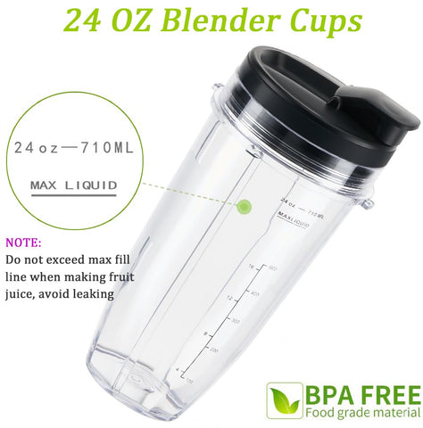 ABTER conjunto 2 vasos 24 oz para Ninja, listo para reemplazo