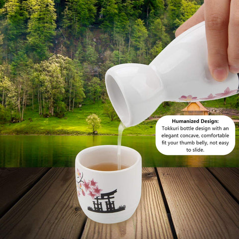 ABuff Sake Set Cerámica con glaseado refinado para una bebida elegante.