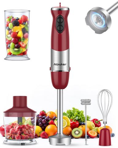 Abuler batidora de mano 1000W lista para purés y sopas cremosas.