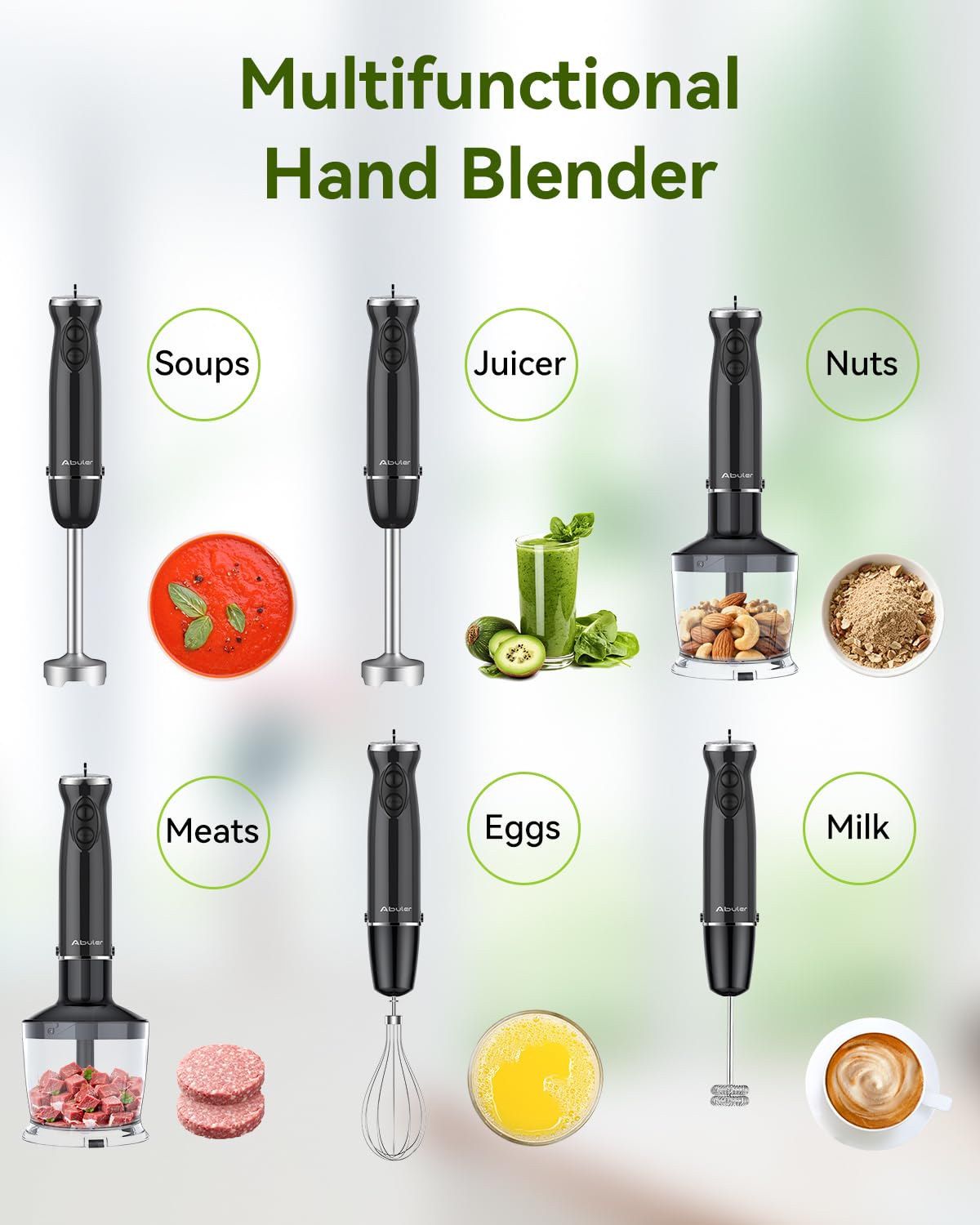 Abuler mango ergonómico antideslizante mejora el agarre durante batidos