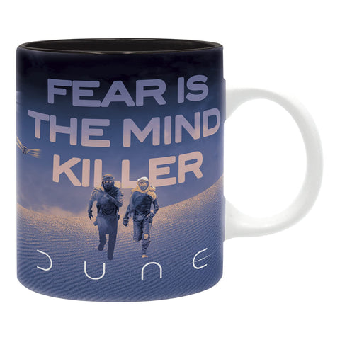 ABYSTYLE Dune mug frontal de Paul y Chani, perfecto para café matutino.
