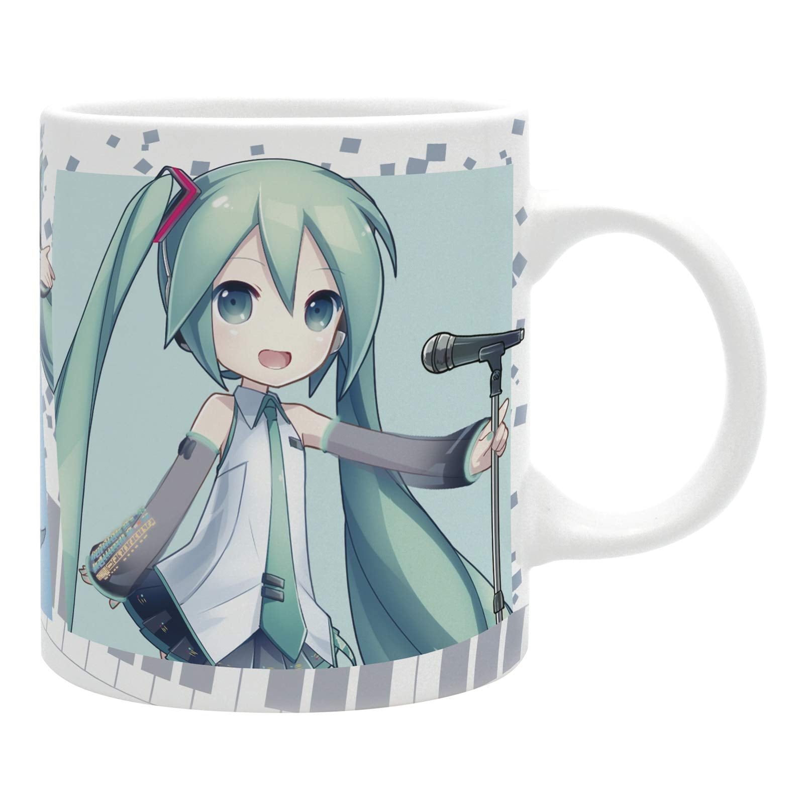 ABYSTYLE Hatsune Miku taza cerámica pastel, ideal para café diario.