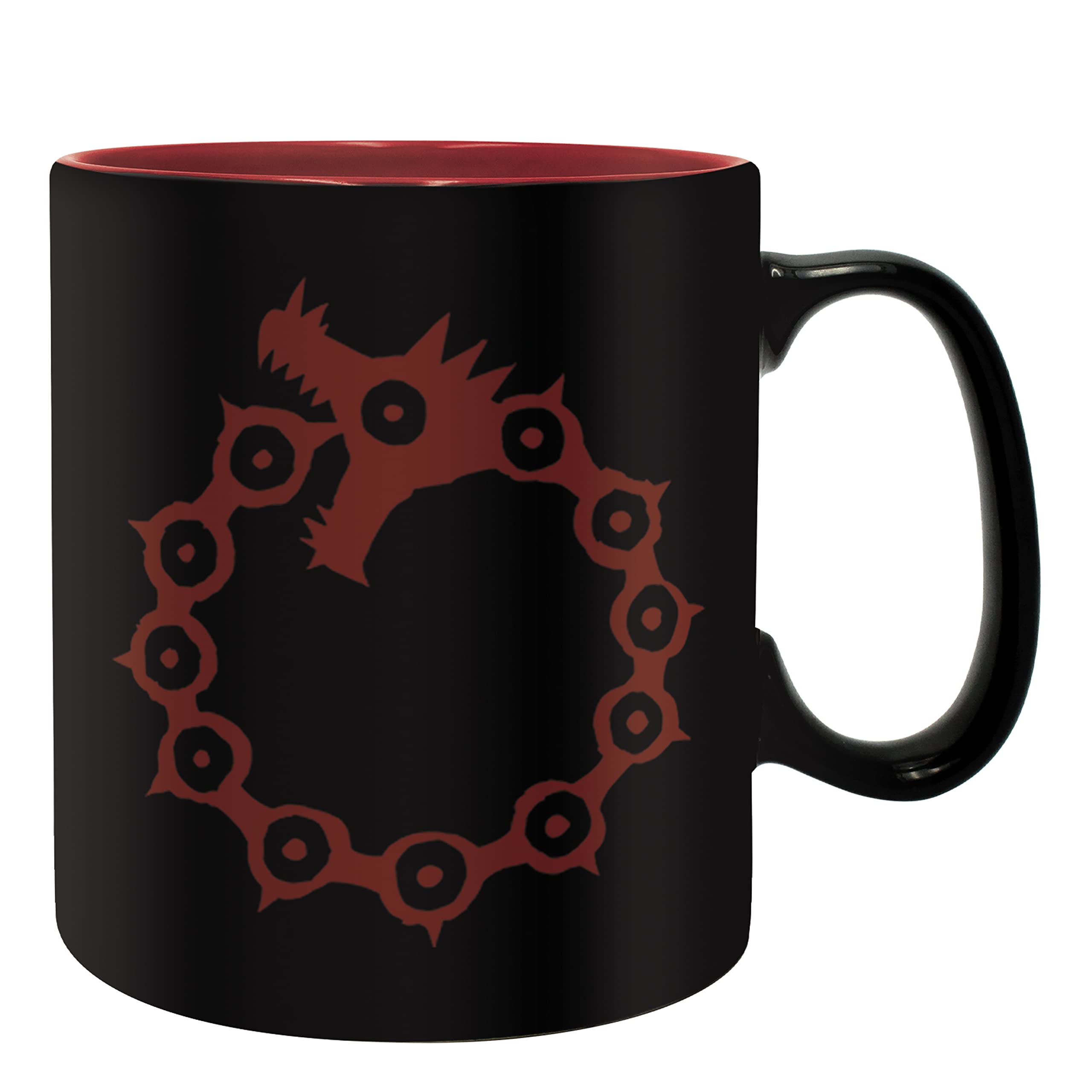 ABYSTYLE Taza emblemas Siete Pecados, diseño negro-rojo, ideal para regalos