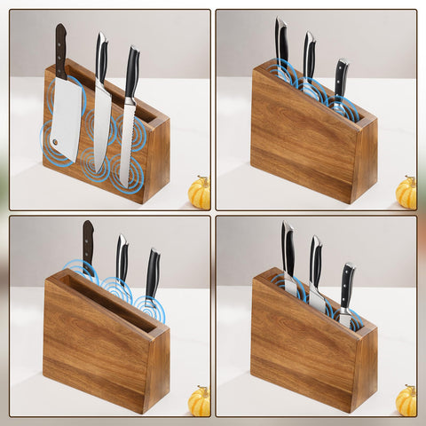 Acacomft bloque cuchillos magnetico XXXL, perfiles laterales para varios cuchillos.