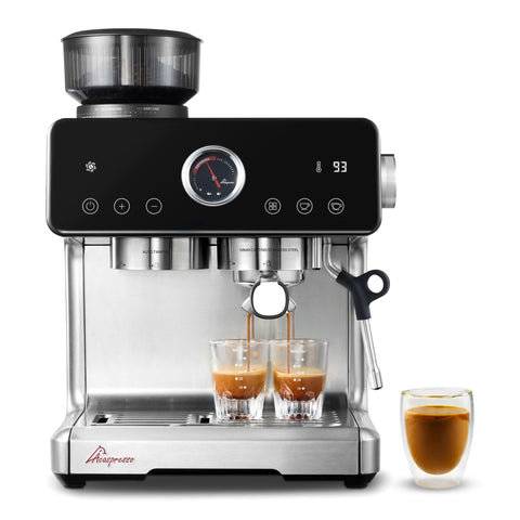 Acaspresso auto-distribuir y compactar espresso para extracción consistente sin desorden en casa
