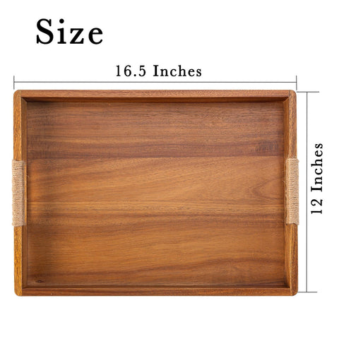 ACBORN bandeja de madera de acacia para mesa de centro, perfecta para presentar aperitivos