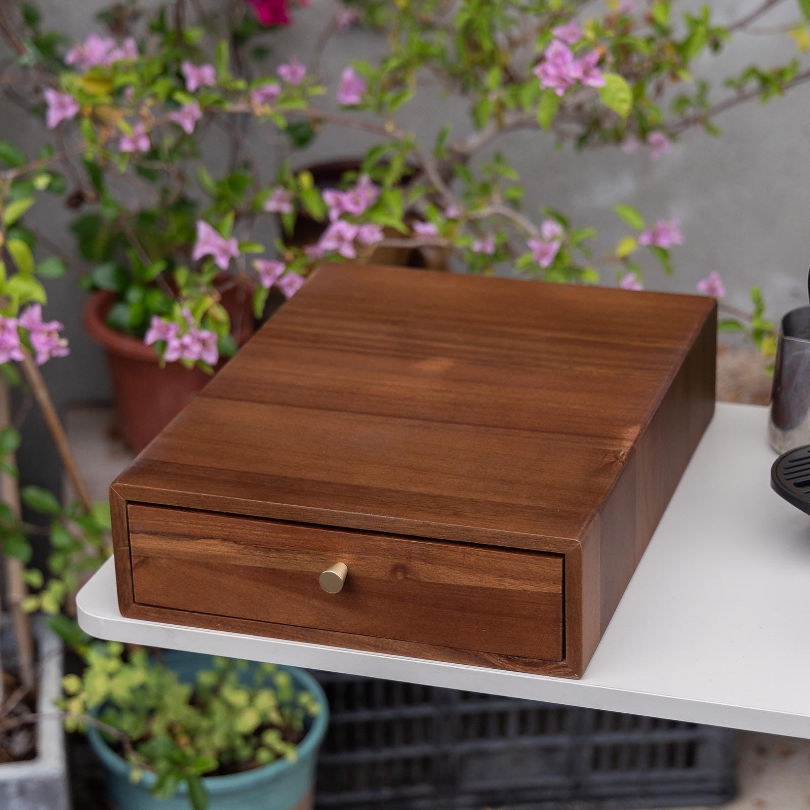 ACBORN diseño elegante en madera de acacia para barra de café