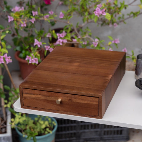 ACBORN diseño elegante en madera de acacia para barra de café