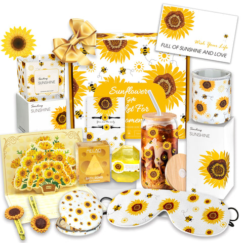 Acessorz cesta-regalo girasol diseño artesanal, ideal para sorprender en ocasiones especiales